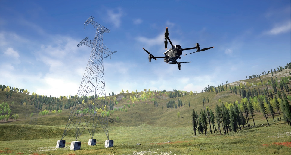 White Label Power Line Inspection Drone Simulator for Immersive Utility Training